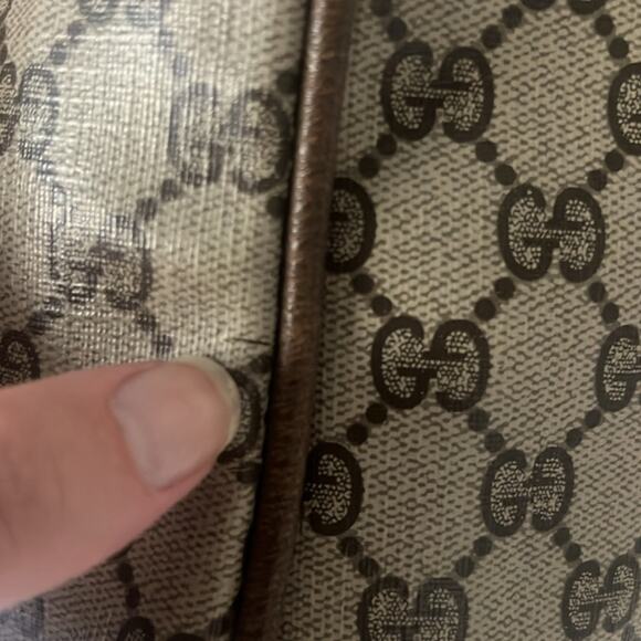 Authentic Gucci Sherry Line Boston Bag – Vintage GG Monogram Canvas Satchel - Picture 11 of 16